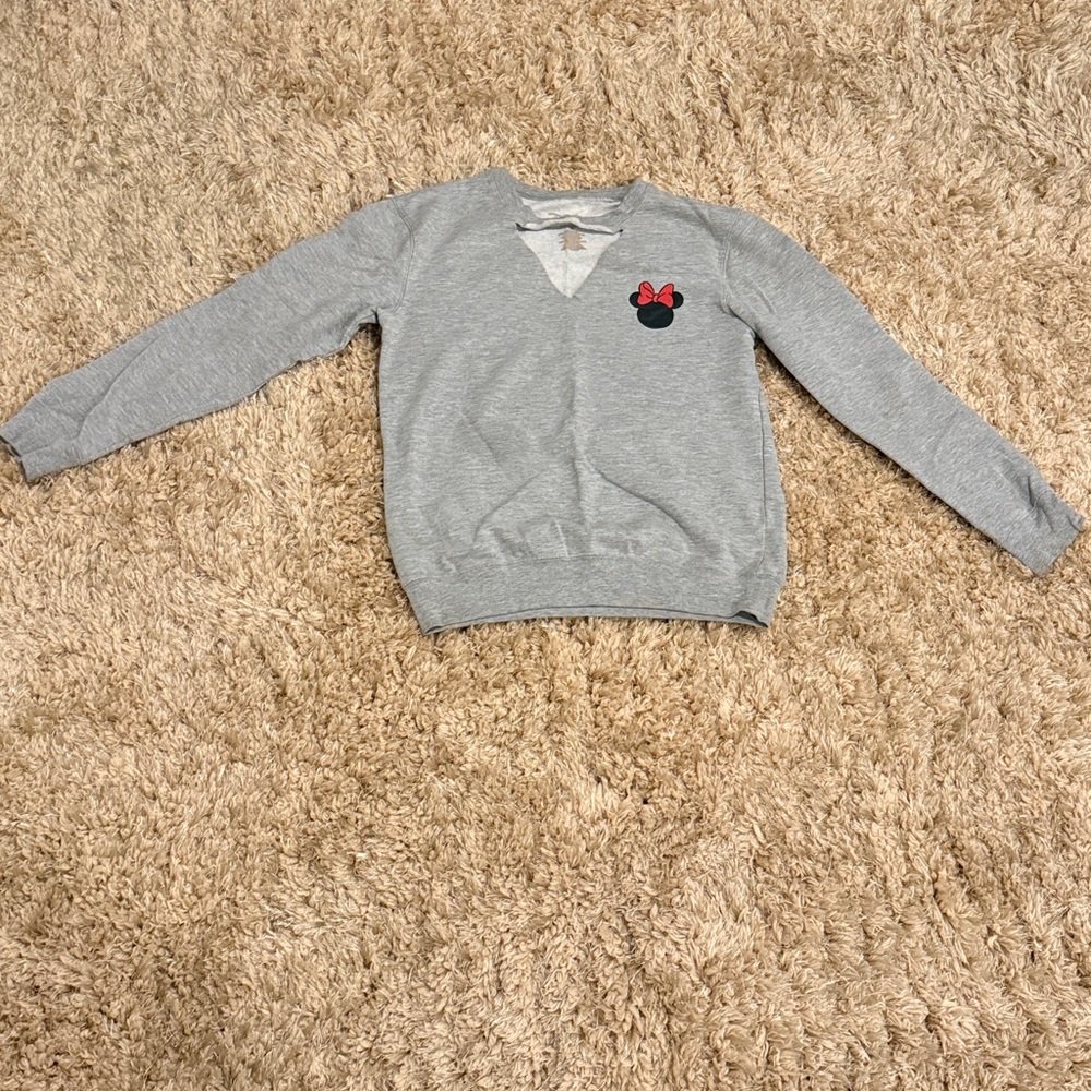 Disney Gray Sweater with Red Accent